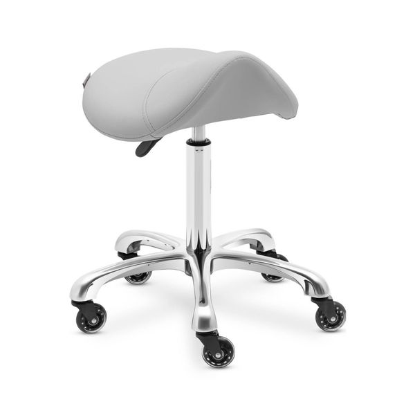 Sgabello Con Seduta A Sella Physa - 570 - 750 Mm - 150 Kg - Grigio Chiaro-image