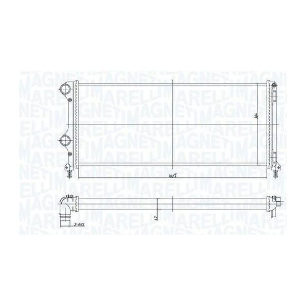 Magneti Marelli 350213187200 Radiatore Acqua Radiatore Motore Per Fiat Doblo Cargo (223) Doblo Estate (119, 223)-image