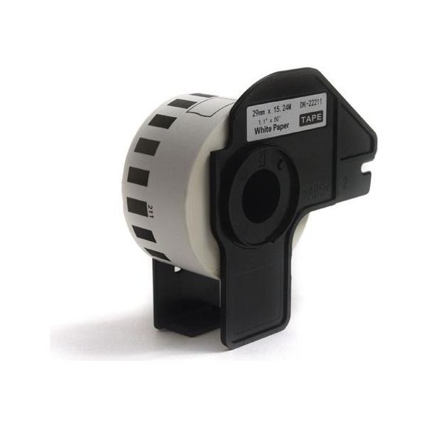 Jetworld Etichette Brother Dk Di Ricambio Nero Su Bianco 29Mm*15,24M DK22211, DK-22211, DK22.211-image