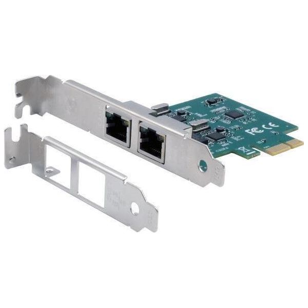 Exsys EX-60102 - Integrato - Cablato - Pci Express - Ethernet - 1000 Mbps - Verde - Grigio-image
