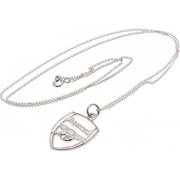 Arsenal Fc - Crest - Collana Con Ciondolo, Acciaio Inossidabile BS4258 (Taglia Unica) (Argento)-image