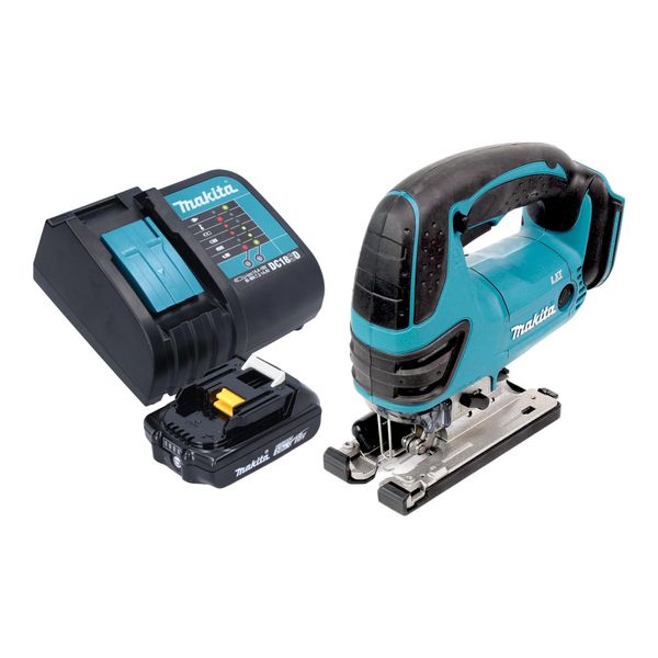 Makita Djv 180 SA1X Seghetto Alternativo A Batteria 18 V 135 Mm + 1X Batteria 2,0 Ah + Caricabatteria-image