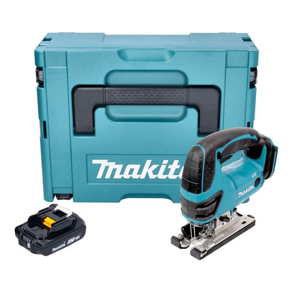 Makita Djv 180 A1XJ Seghetto Alternativo A Batteria 18 V 135 Mm + 1X Batteria 2,0 Ah + Makpac - Senza Caricabatteria-image