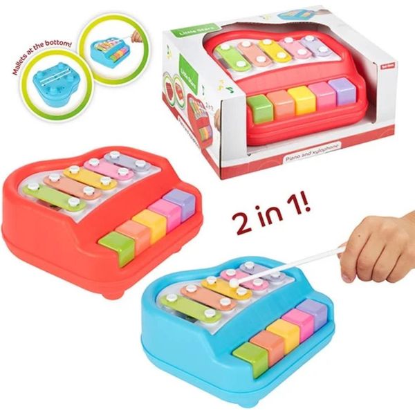 Pianoforte E Xilofono Per Bambini Toi-Toys Con Bacchette - Divertimento Musicale Colorato-image
