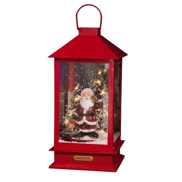 Lanterna Di Babbo Natale, Retroilluminata A Led, 38 Cm-image