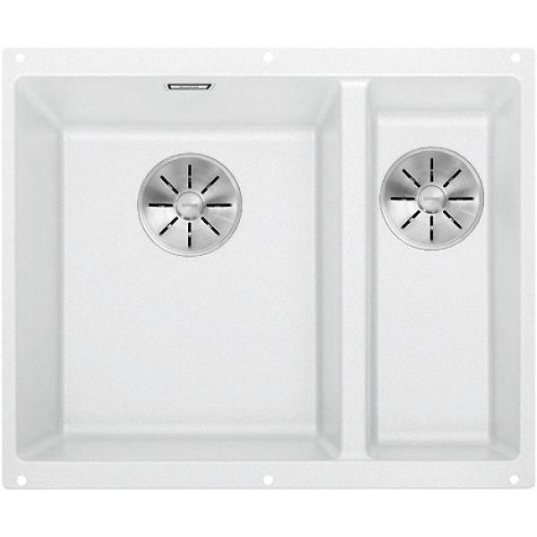 Blanco Subline 340/160-U, Silgranit® Puradur®, Bianco, Vasca Principale A Sinistra, Senza Scarico Telecomando-image