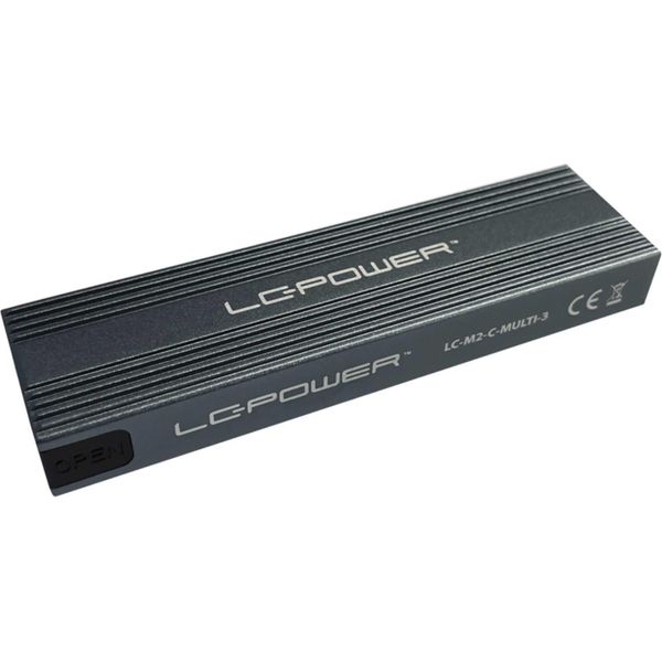 Lc Power LC-M2-C-MULTI-3 - Contenitore Di Archiviazione - M.2 - Scheda M.2 (Pcie Nvme E Sata) - Usb 3.2 (Gen 2X1) - Antracite (LC-M2-C-image