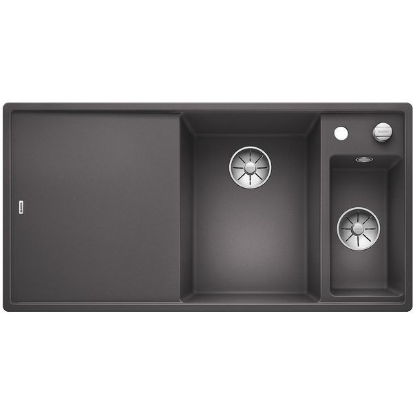 Blanco Axia Iii 6 S-F, Silgranit® Puradur®, Grigio Roccia, Vasca A Destra, Con Scarico A Distanza, Incluso Tagliere In Vetro-image