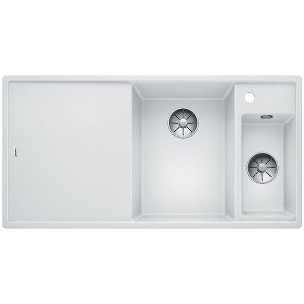 Blanco Axia Iii 6 S, Silgranit® Puradur®, Bianco, Lavabo A Destra, Con Scarico A Distanza, Incluso Tagliere In Vetro-image