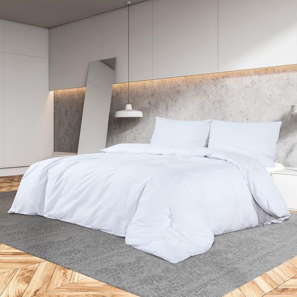 The Living Store Set Di Biancheria Da Letto Bianco 135X200 Cm Microfibra Leggera-image