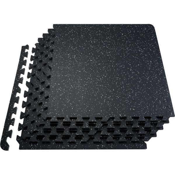 Vevor Tappetini Per Yoga 25 Pz. Superficie In Gomma E Schiuma Eva, Tappetini Da Allenamento Da 61 X 61 Cm Con Copertura Da 100 Piedi Quadrati, Tappetini Da Palestra A Incastro-image