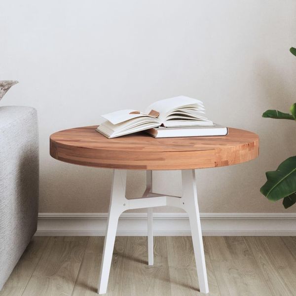 Syfax™ Piano Per Tavolo Ø50X4 Cm Rotondo In Legno Massello Di Faggio-image