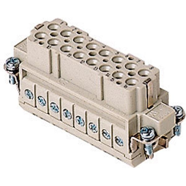Cdaf 16 X I.L.M.E. Inserto Per Presa Cda Ilme (F) Senza Protezione Del Filo Connessione A Vite, 16 Pin+Pe 250V, 16A - 5 Pz-image