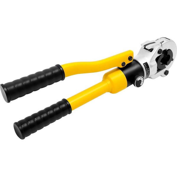 Utensile Idraulico Per Pressare Tubi Pex/Pb - Pinza Per Pressare Tubi - Forza Di Pressatura 8 T - Ganasce Th 16/20/25/32 Mm - Acciaio Cr40 - Valigetta Porta Utensili 45×10×20 Cm - - Giallo-image