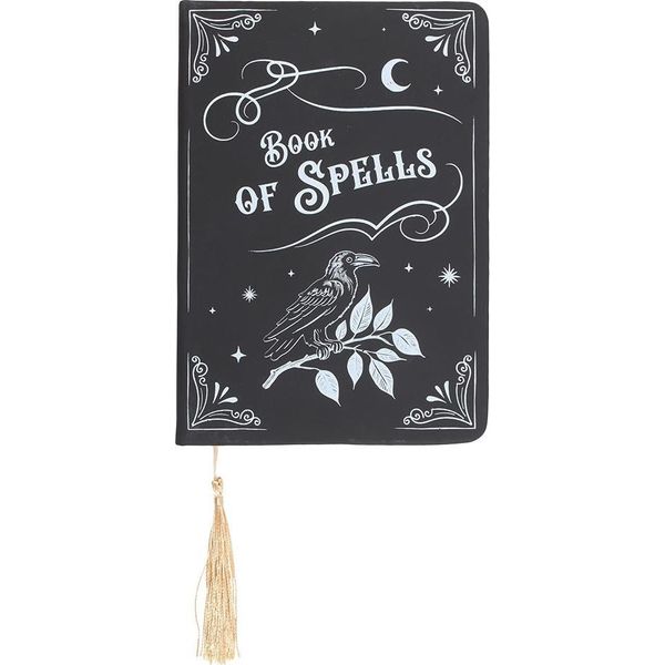 Something Different - Taccuino "Book Of Spells"", Corvo Mistico, A5 SD9872 (Taglia Unica) (Nero/Bianco)"-image