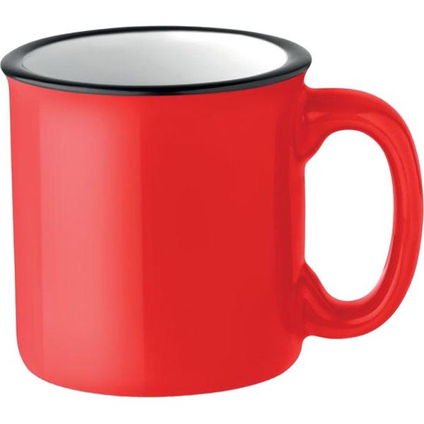 Midocean - Tazza Da Caffè "Tweenies"", Vintage, In Ceramica, 240Ml MO203 (Taglia Unica) (Rosso)"-image