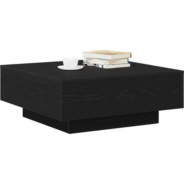 Syfax™ Tavolino Da Salotto Rovere Nero 80 X 80 X 31 Cm-image