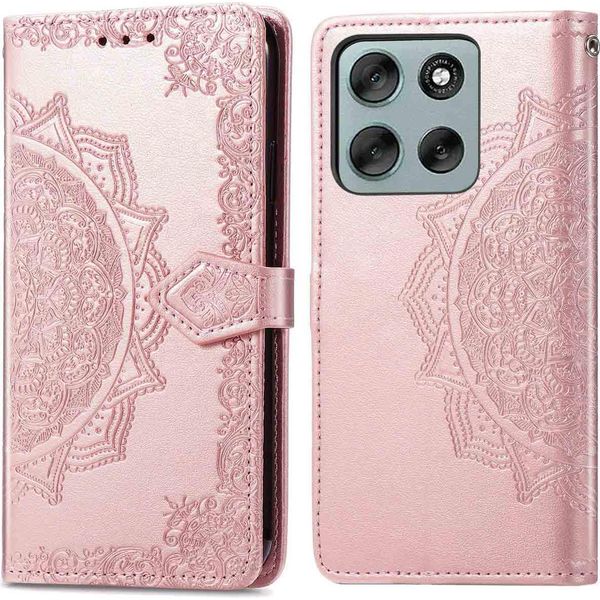 Motorola Moto G56 Custodie - Pelle Finta - Imoshion Flip Cover - Oro Rosa-image