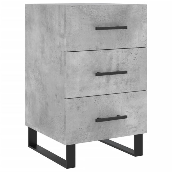 Syfax™ Comodino Grigio Cemento 40X40X66 Cm In Legno Multistrato-image