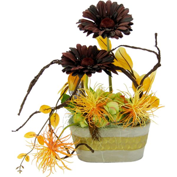 Kunstpflanze I.Ge.A., Rot (Burgund Dunkel), B:24Cm H:30Cm T:12Cm, Keramik, Kunststoff, Polyester, Kunstpflanzen, Kunstpflanze-image