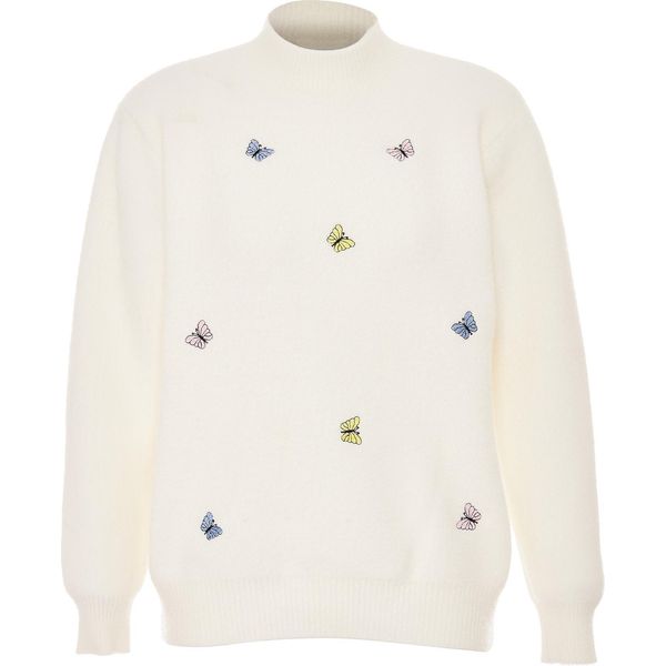 Maglione Da Donna Poomi In Maglia - Bianco Lana, M-image