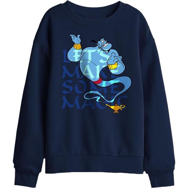 Aladdin - Felpa Per Bambini "Let's Make Some Magic"" TV29447 (116) (Blu Navy)"-image