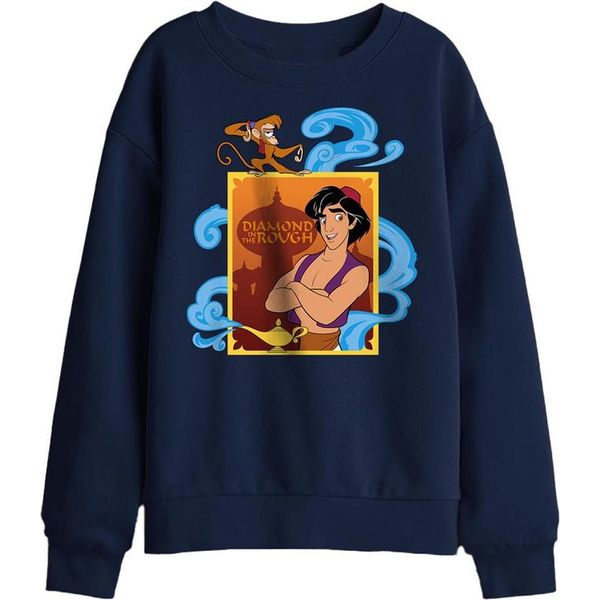 Aladdin - Felpa "Diamond In The Rough"" Per Bambini TV29446 (116) (Blu Navy)"-image