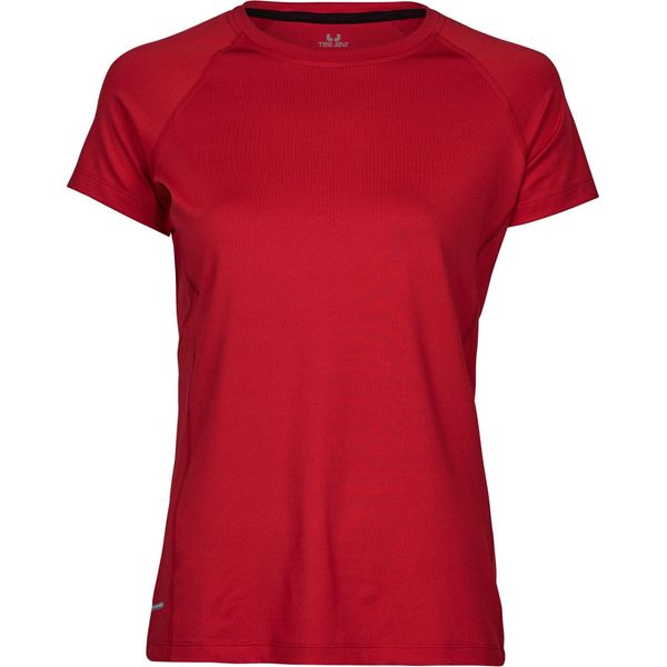 Maglietta Da Donna Tee Jays Cool Dry, Maniche Corte BC3324 (L) (Rosso)-image