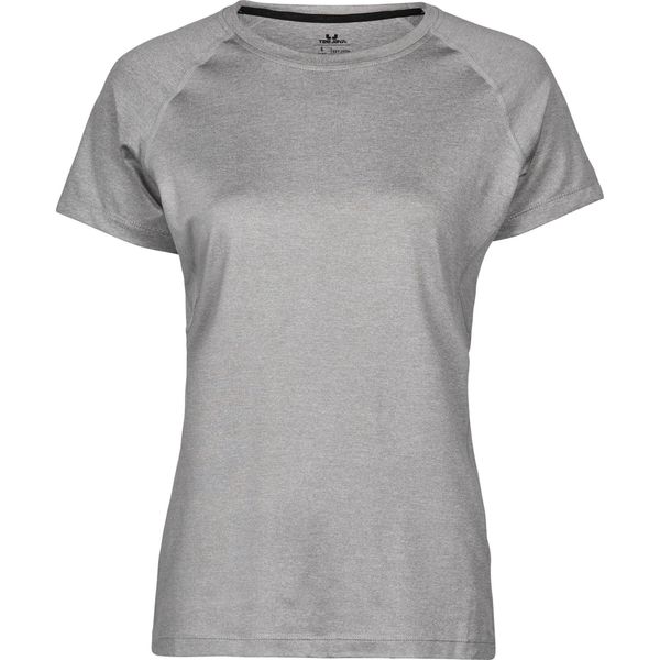 Maglietta Da Donna Tee Jays Cool Dry, Maniche Corte BC3324 (M) (Grigio Melange)-image