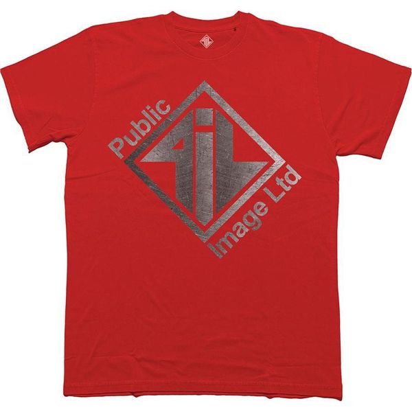 Pil (Public Image Ltd) - T-Shirt Unisex Da Uomo/Donna, Garzata RO15410 (Xl) (Rosso)-image
