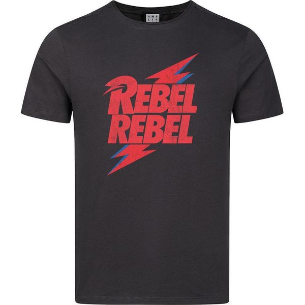 David Bowie - Maglietta "Rebel Rebel"" Per Uomo/Donna Unisex GD4255 (Xxl) (Carbone)"-image