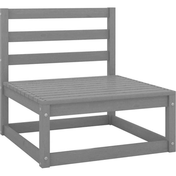 Syfax™ Divani Centrali Giardino Con Cuscini Grigi 2 Pz Pino Massello-image