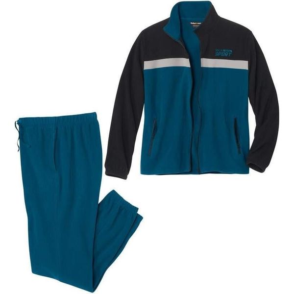 Atlas For Men - Tuta Da Ginnastica Con Elastico In Vita Per Uomo AF2230 (4XL) (Nero/Blu/Grigio)-image
