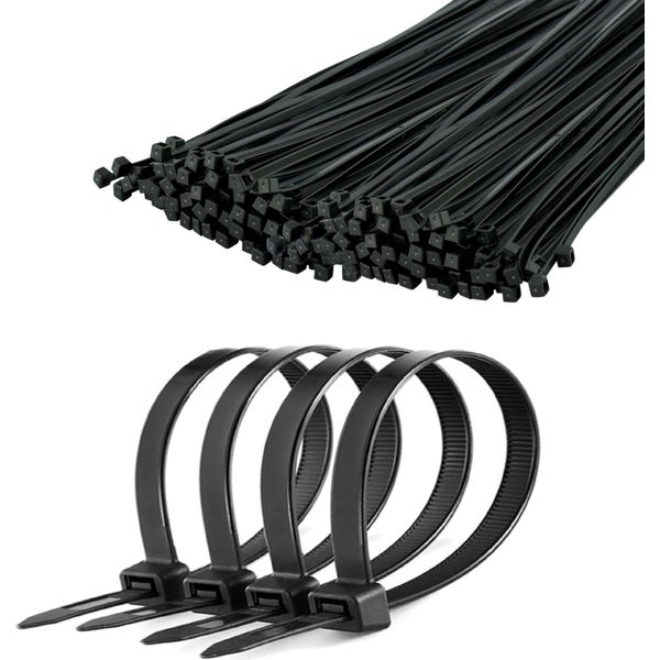 Fascetta Stringicavo 3,6 Mm/20 Cm Nera Cabletech 100 Pz.-image