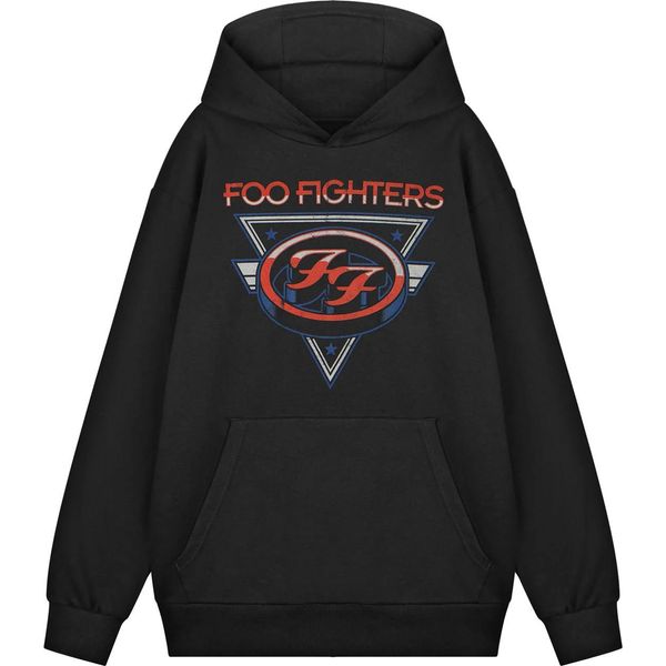 Foo Fighters - Felpa Con Cappuccio Per Uomo/Donna Unisex, Motivo A Stelle NS9713 (Xxl) (Nero)-image
