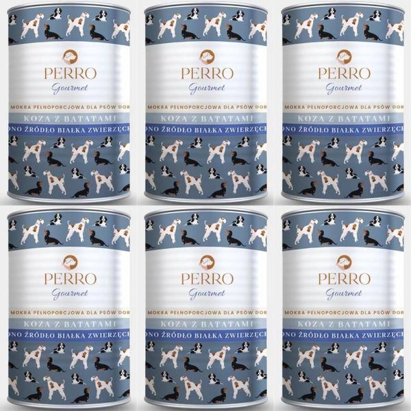 Cibo Umido Per Cani Perro Gourmet Capra Con Patate Dolci 6 X 400 G-image