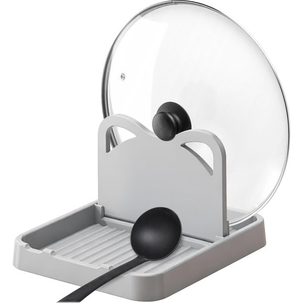Portacucchiai Universale Portatappi 18X14X10 Cm Grigio Utensili Da Cucina-image