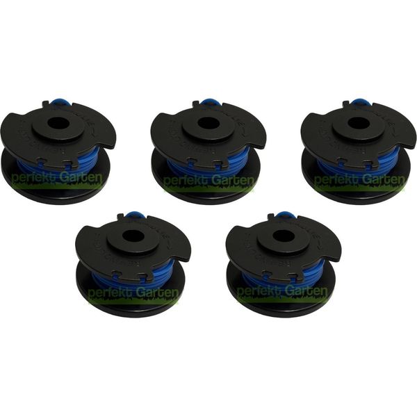 5 Bobine Di Filo Per Greenworks 21062 21602 21222 21132 RAC124 333038AG Decespugliatore-image