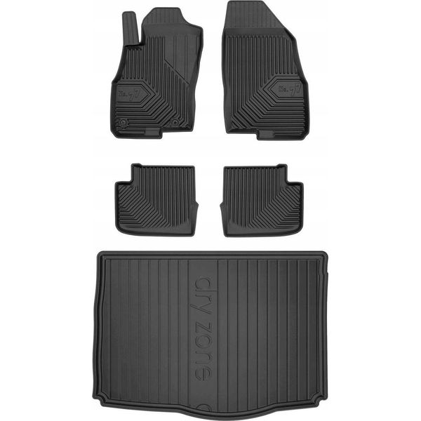 Set 77 Tappetini E Tappetini Fiat Grande Punto Hatchback 2005-2012 5 Porte.-image