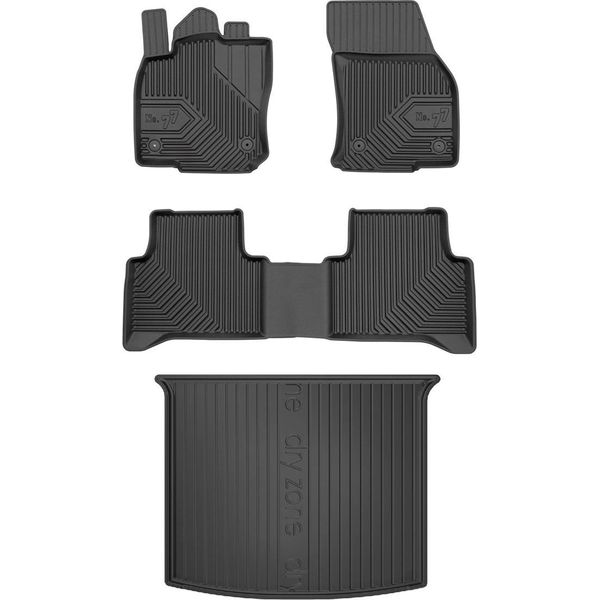 Set 77 Tappetini In Gomma E Tappetini Vw Touran 2 Dal 2015 - 5 Posti-image