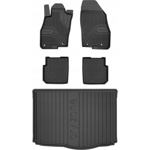 Set 77 Tappetini In Gomma E Tappetini Alfa Romeo Mito 2008-2018-image
