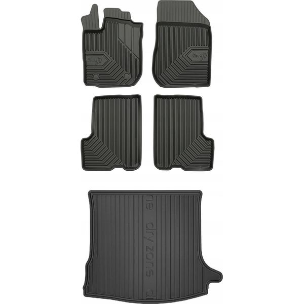 Set 77 Tappetini In Gomma E Tappetini Dacia Logan Mcv 1 2006-2013-image