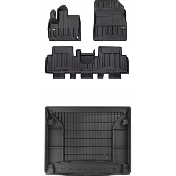 Tappetini 3D Set E Tappetino Per Bagagliaio Citroen Berlingo 3 Dal 2018 5X1-image