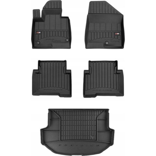 Set Di Tappetini In Gomma 3D Hyundai Santa Fe 3 2012-2018 5 Posti-image