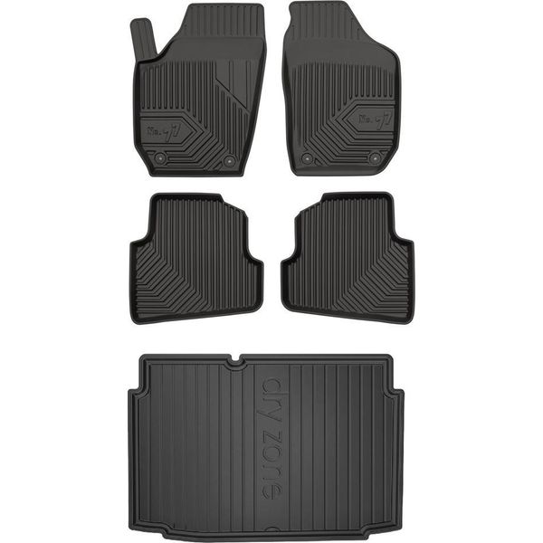 Set 77 Tappetini E Tappetini Vw Polo 4 Hatchback 2001-2009 D-image