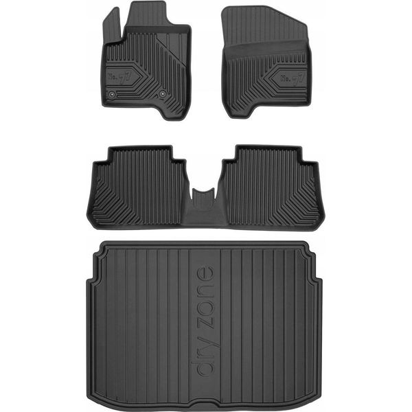 Set 77 Tappetini In Gomma E Tappetini Citroen C3 Picasso 1 2009-2017 D-image