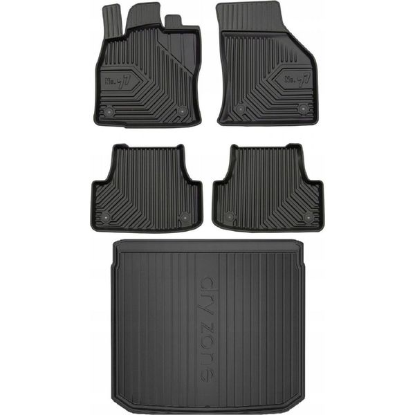 Set 77 Tappetini In Gomma E Tappetini Audi A3 8V Hatchback 2012-2019 G-image