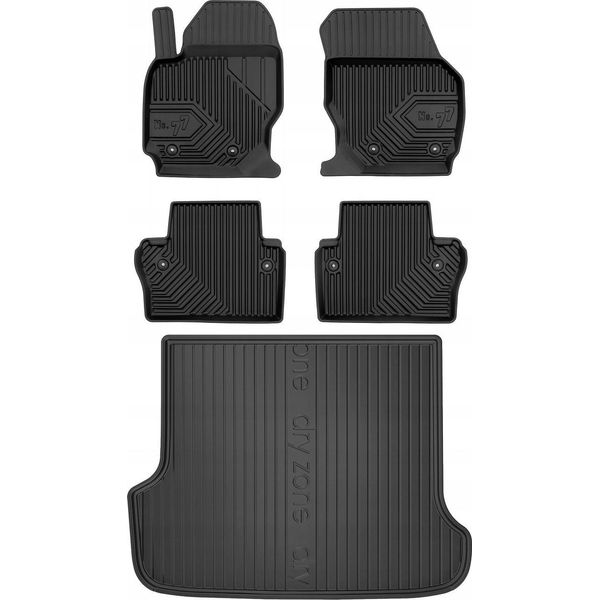 Set 77 Tappetini In Gomma E Copertura Volvo V70 3 Dal 2007 Al 2016-image