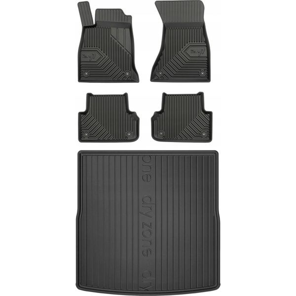 Set 77 Tappetini In Gomma E Tappetini Audi A4 Allroad B9 Station Wagon 2015-2023-image