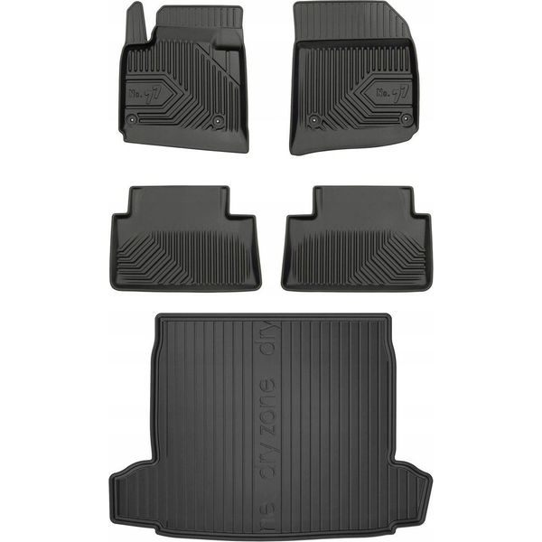 Set 77 Tappetini In Gomma E Tappetini Citroen C5 3 Berlina 2008-2017 Zw-image